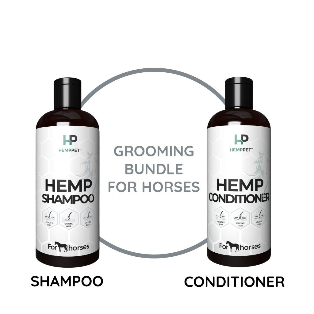Grooming Bundle for Horses - Hemp Horse Shampoo and Conditioner | Save with Bundle - HempPet.com.au