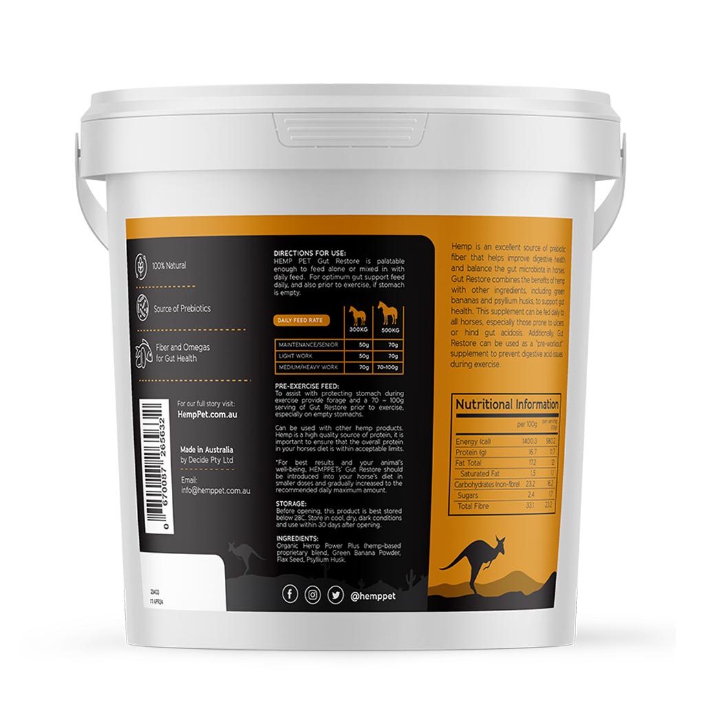 Gut Restore | Improve Digestive Health | Feed for Horses 2.5kg - HempPet.com.au
