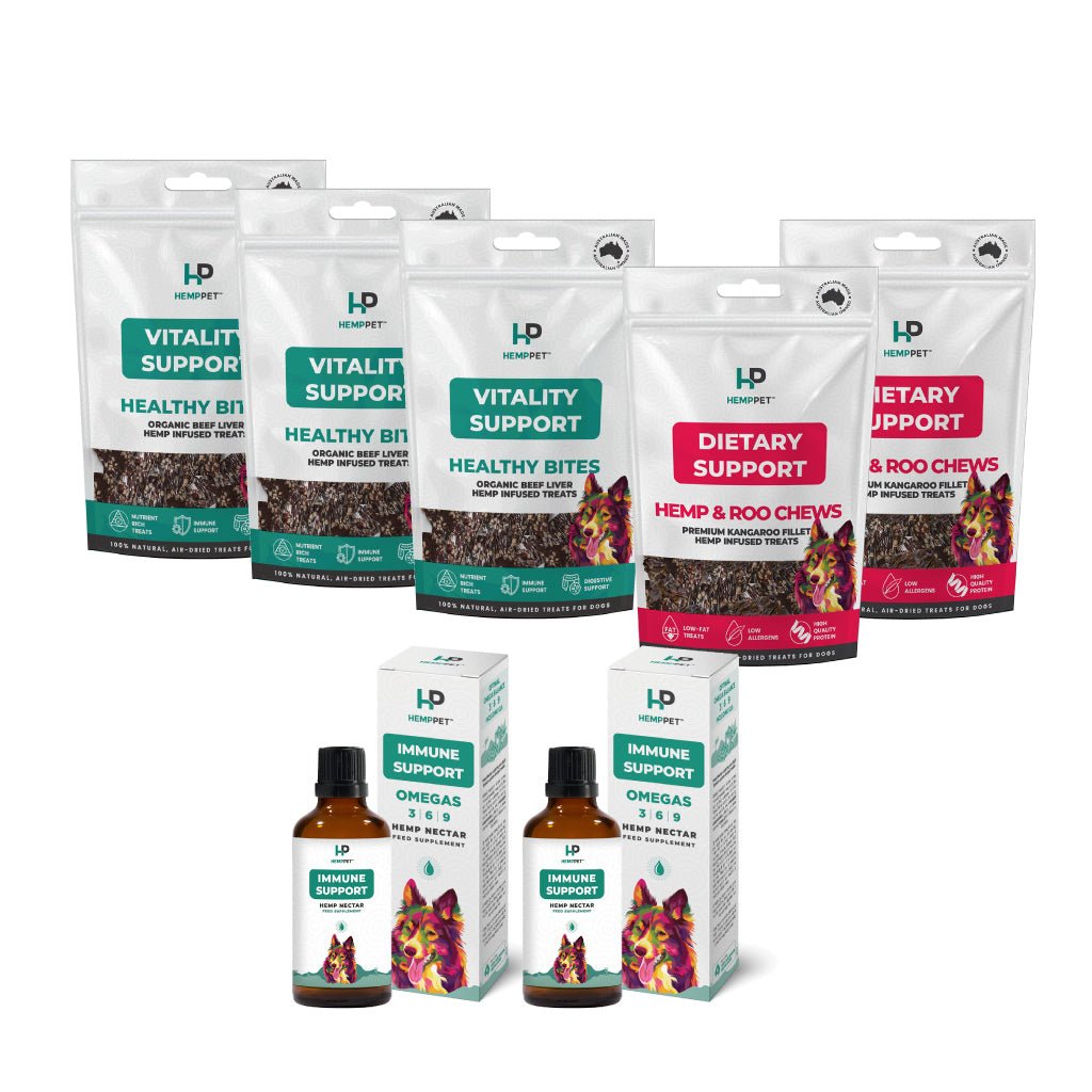 HempPet | Digestion Support Bundle | Immune Support and Treats for Dogs - HempPet.com.au