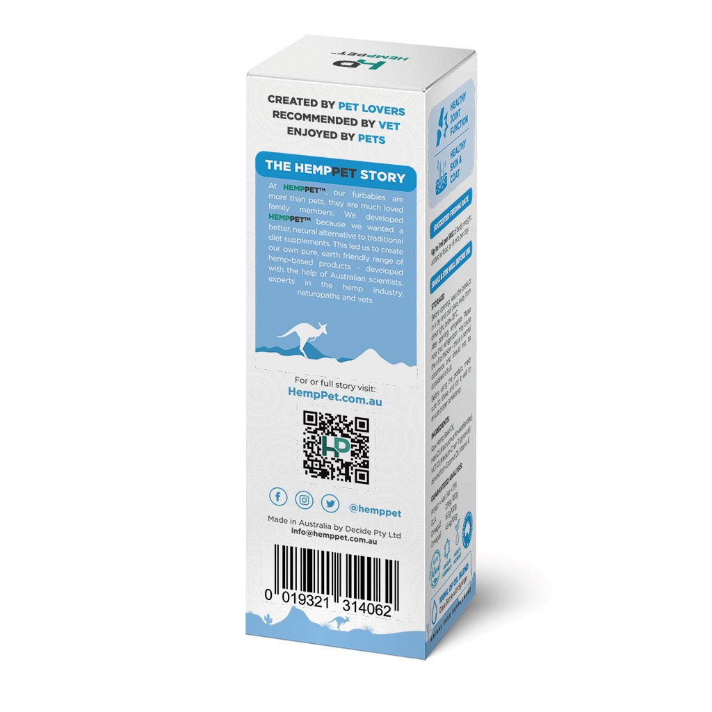Mobility Supplement | Hemp Seed Nectar Oil Blend with Hoki Fish & MCT Oil for Dogs 100ml - HempPet.com.au