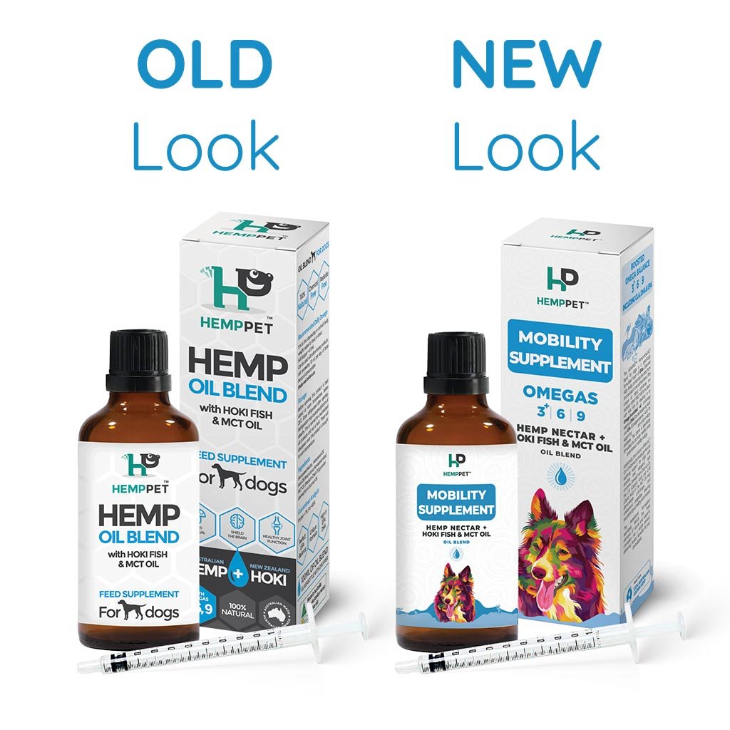 Mobility Supplement | Hemp Seed Nectar Oil Blend with Hoki Fish & MCT Oil for Dogs 100ml - HempPet.com.au