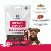 Dietary Support | Hemp & Roo Chews for Dogs 100g | Buy 5 get 1 Free - HempPet.com.au