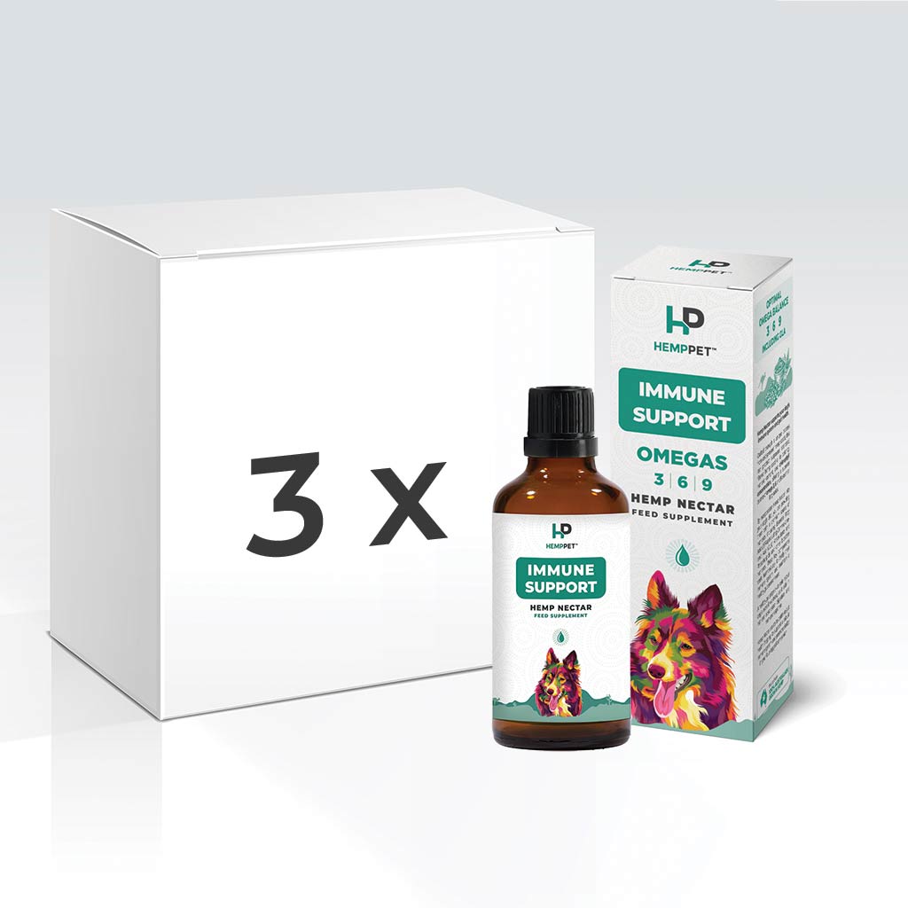 Dog | Oil | Box of 3 | Immune Support | Hemp Nectar for Dogs 100ml - HempPet.com.au