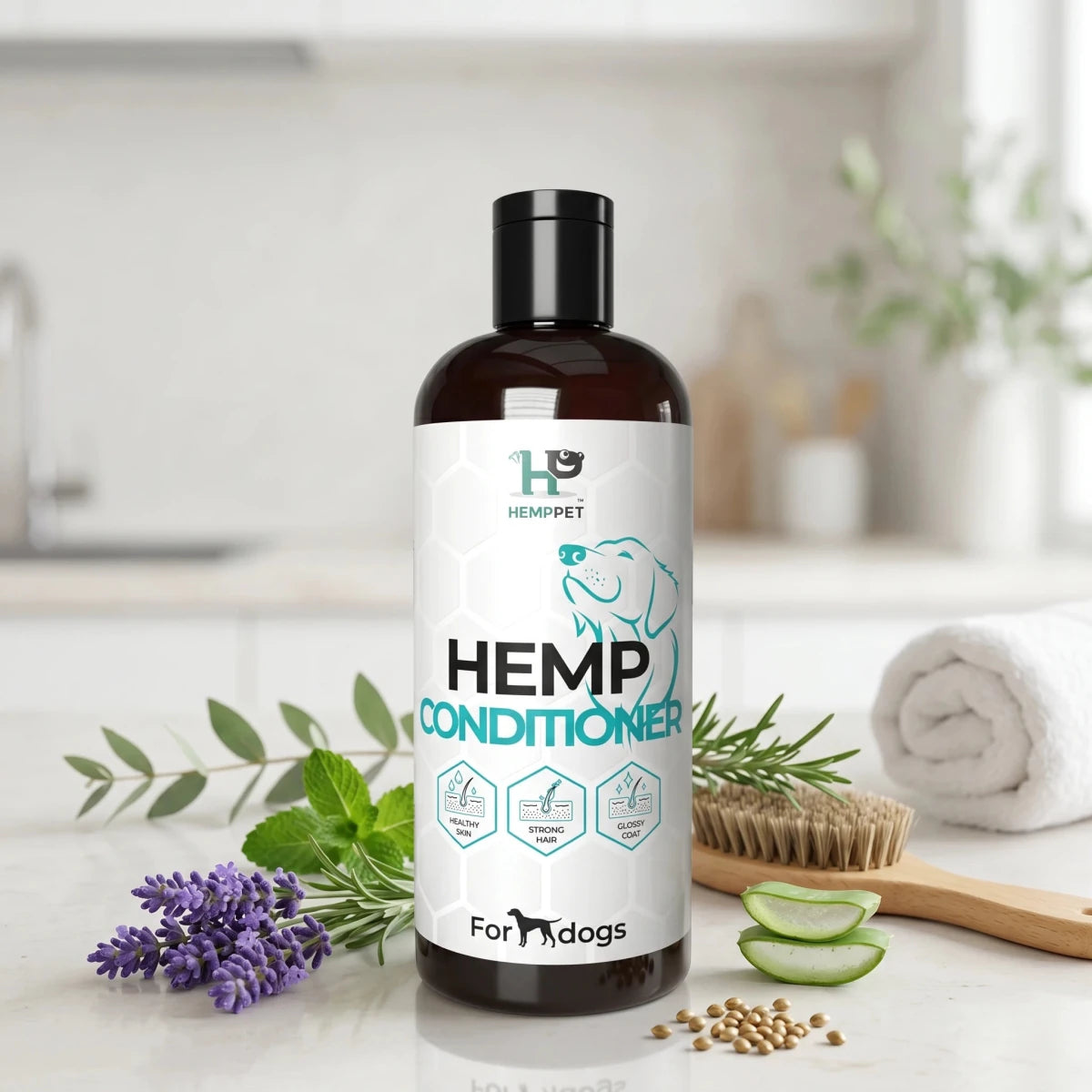 Hemp Dog Conditioner - for a Silky, Soft, Shiny Coat - HempPet.com.au