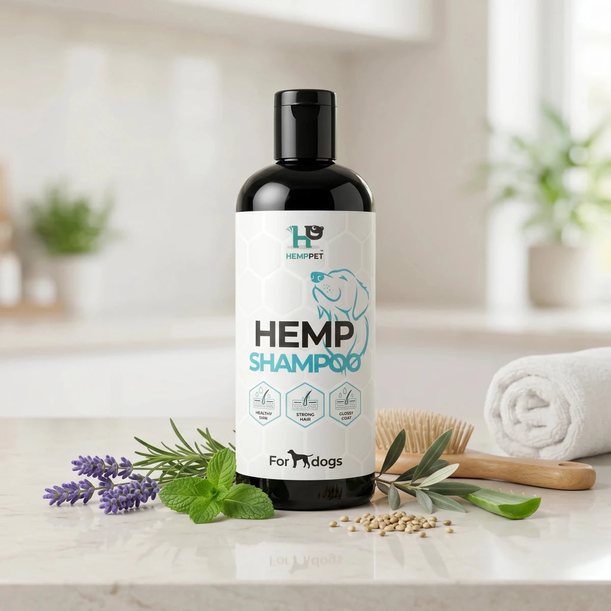 Hemp Seed Oil Dog Shampoo - for a Soft, Shiny Coat - HempPet.com.au
