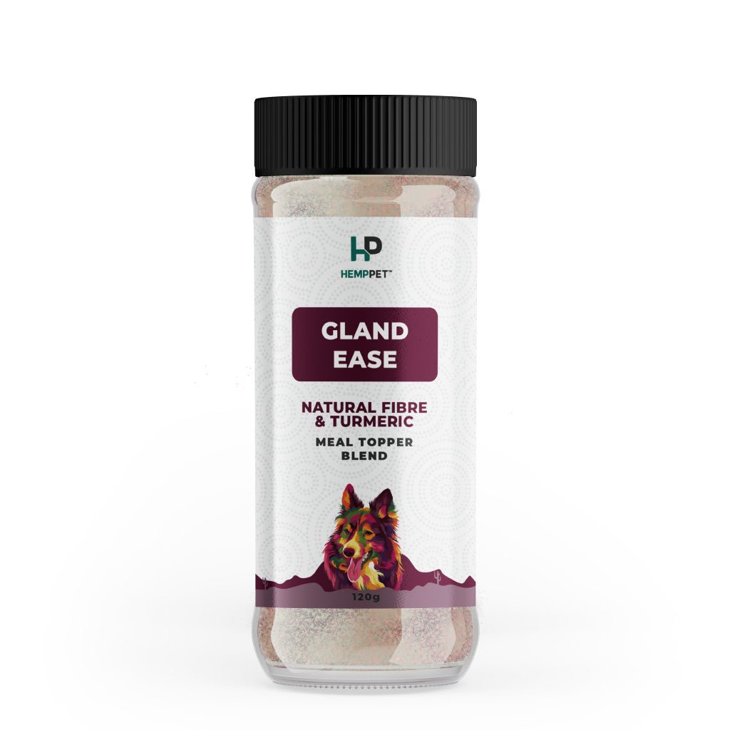 HempPet Gland Ease | Natural Fibre & Turmeric Meal Topper for Dogs (120g) - HempPet.com.au