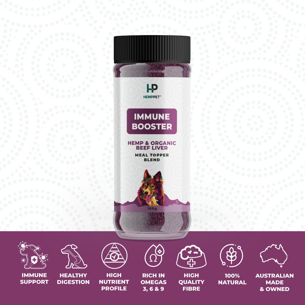 HempPet Immune Booster | Hemp & Organic Beef Liver Meal Topper for Dogs (150g) - HempPet.com.au