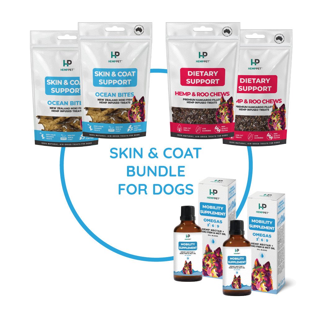 HempPet | Skin & Coat Bundle | Mobility Supplement and Treats for Dogs - HempPet.com.au