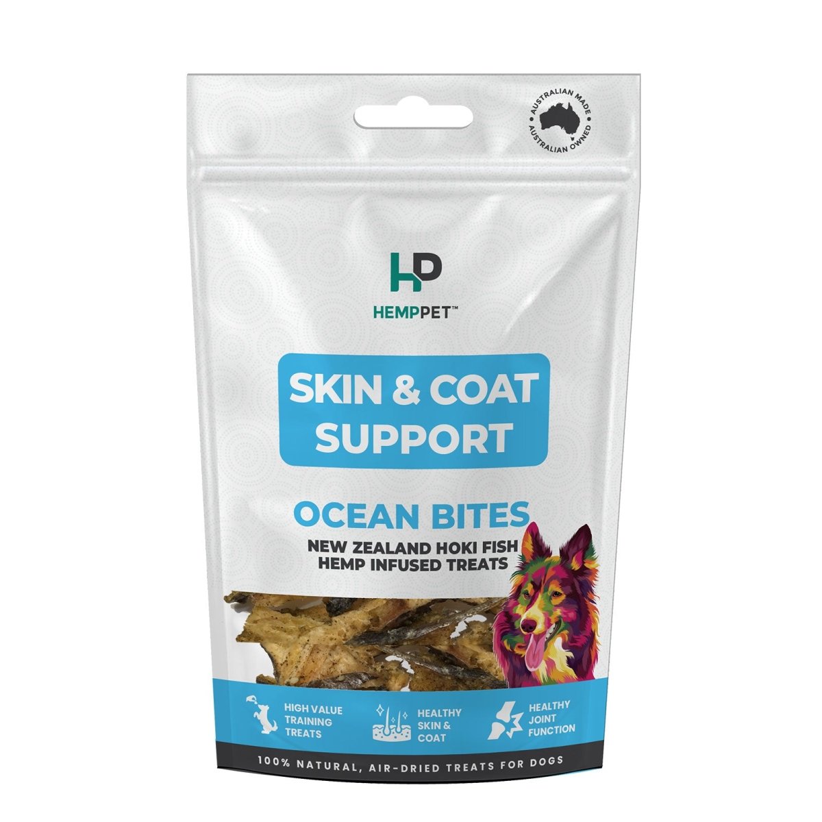 HempPet | Skin & Coat Support Pack of 6 | Hemp Infused New Zealand Hoki Fish Treats for Dogs - HempPet.com.au