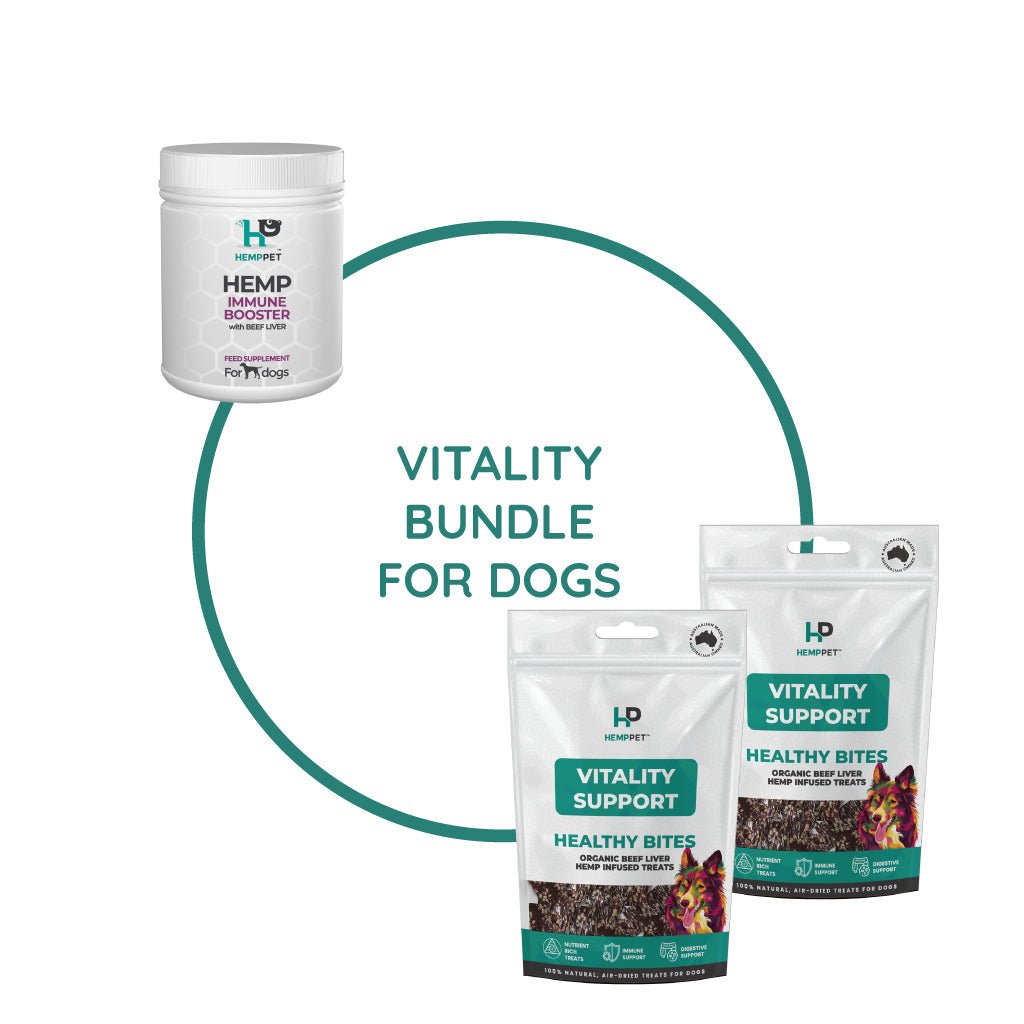 HempPet | Vitality Bundle | Organic Beef Liver Meal Topper and Treats for Dogs - HempPet.com.au