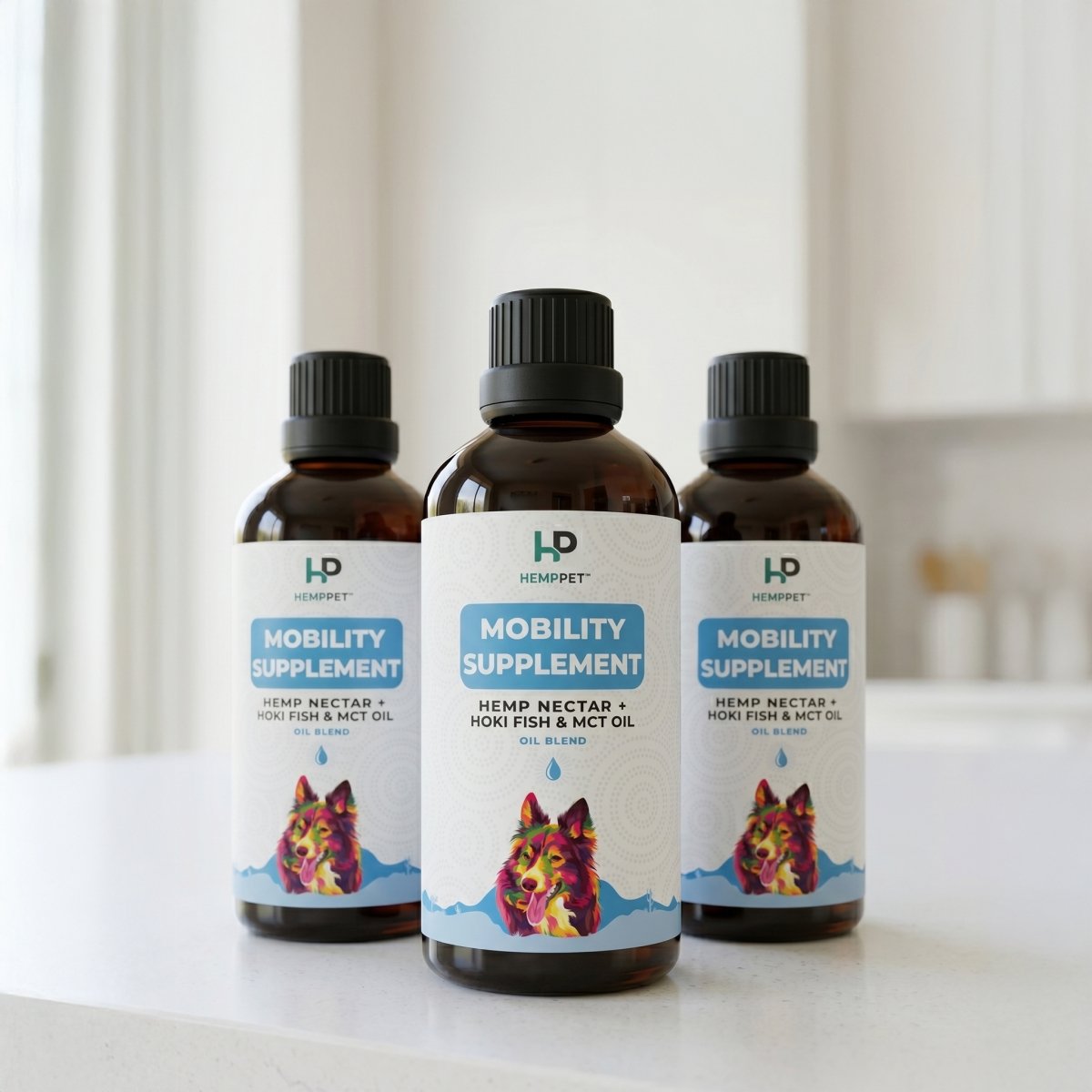 Mobility Supplement | Hemp Seed Nectar Oil Blend With Hoki Fish & MCT Oil for Dogs | Buy 3 and Save - HempPet.com.au