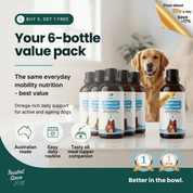 Mobility Supplement | Hemp Seed Oil Blend With Hoki Fish & MCT Oil for Dogs | Buy 5 get 1 Free - HempPet.com.au