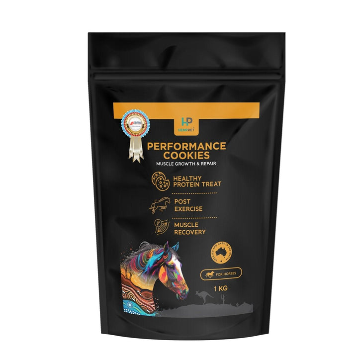 Performance Cookies | Muscle Growth and Repair | Post Exercise Treats for Horses 1 kg - HempPet.com.au