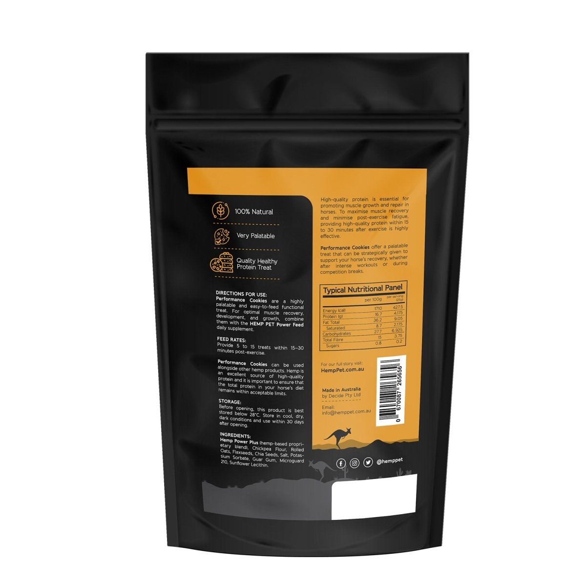 Performance Cookies | Muscle Growth and Repair | Post Exercise Treats for Horses 1 kg - HempPet.com.au