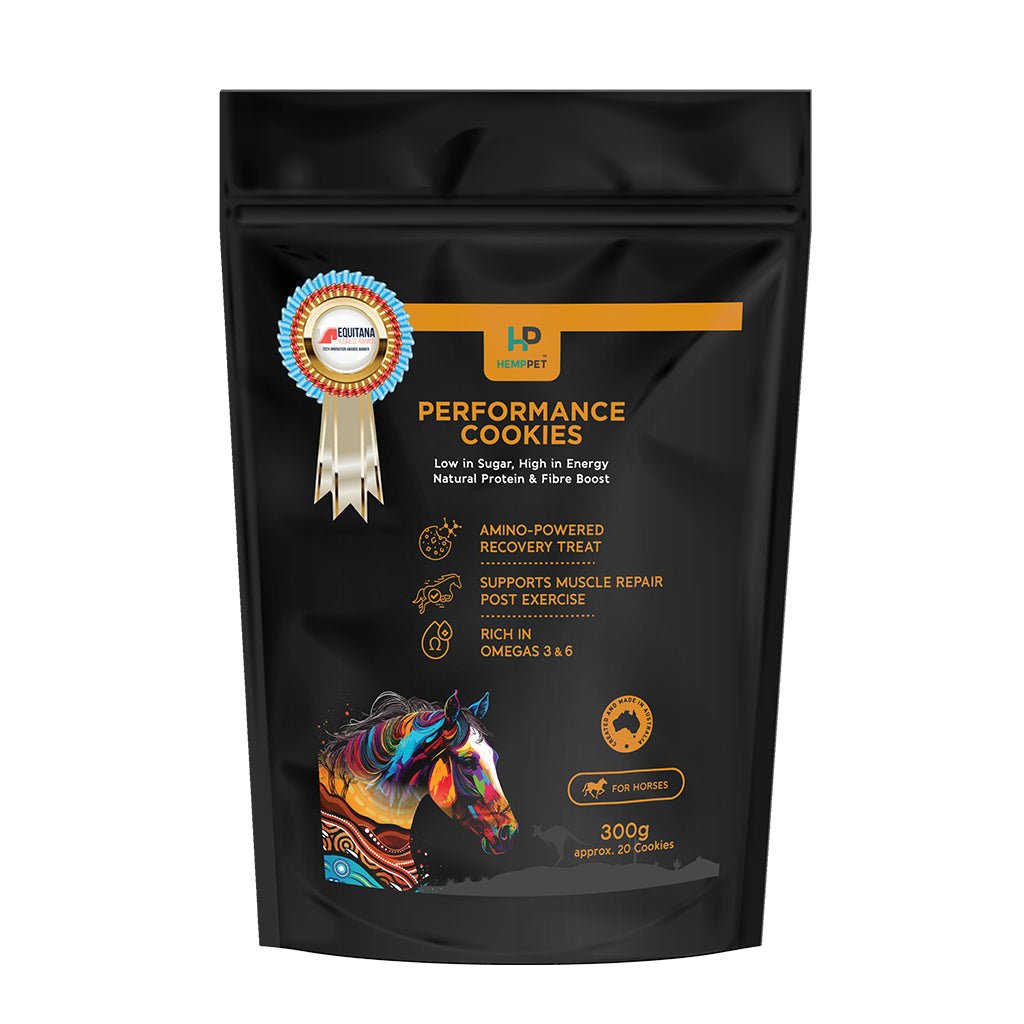 Performance Cookies | Muscle Growth and Repair | Post Exercise Treats for Horses 300g - HempPet.com.au