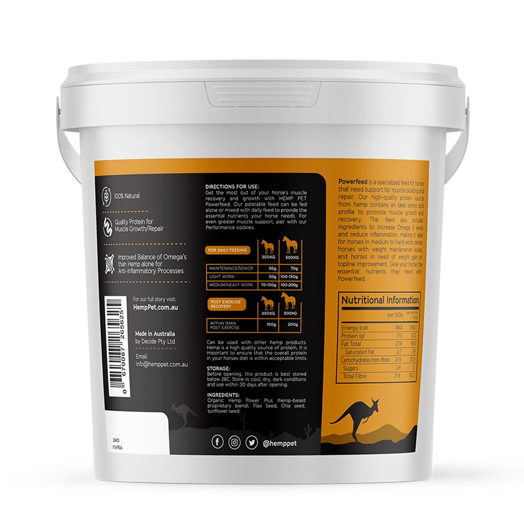 Power Feed | Muscle Building and Repair | Feed for Horses 2.5kg - HempPet.com.au