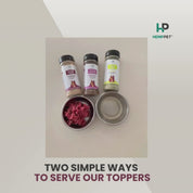 Instructions how to use HempPet meal toppers for Dogs