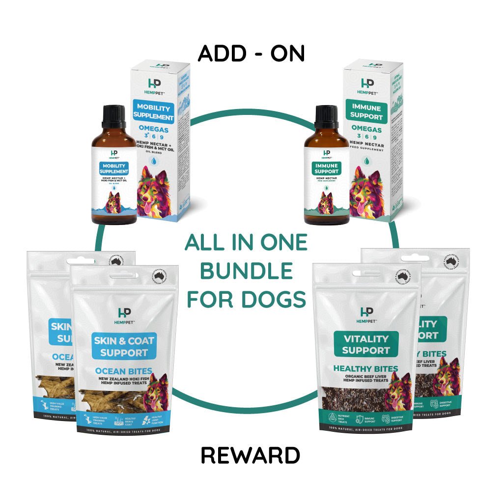 All in One Bundle for Dogs | Save with Bundle - HempPet.com.au