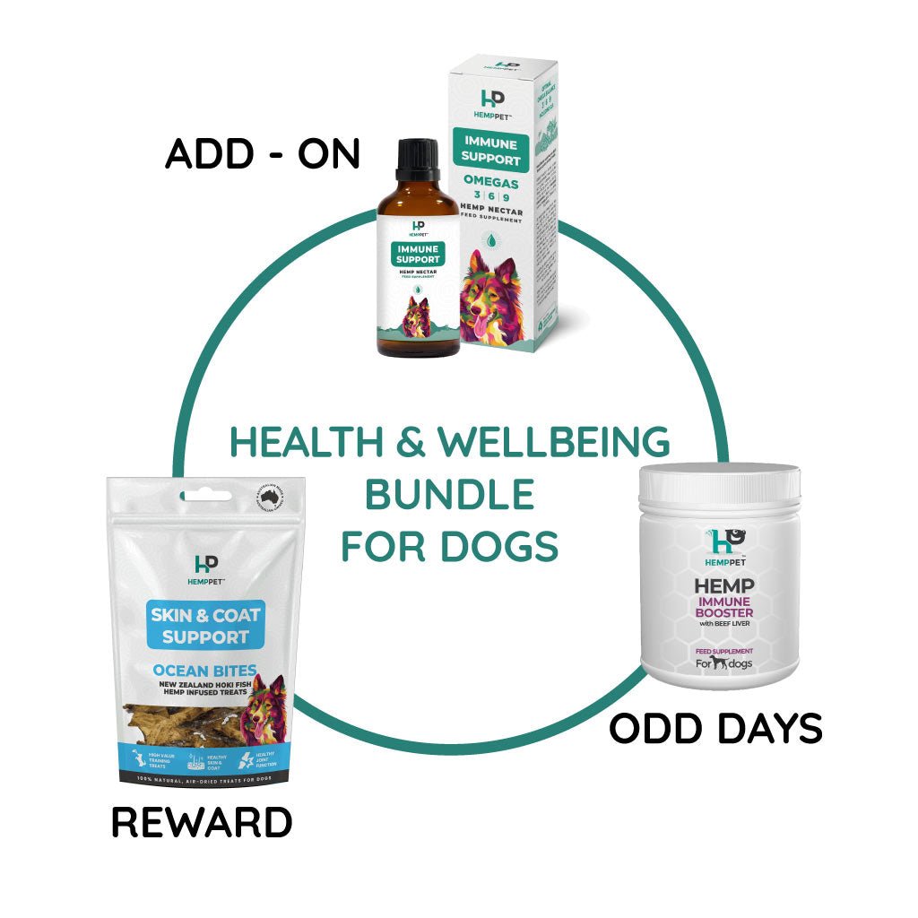 Health & Wellbeing Bundle for Dogs | Save with Bundle - HempPet.com.au