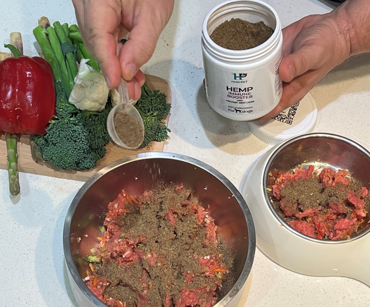 Hemp Seed Immune Booster with Organic Beef Liver for Dogs, meal topper 250g - HempPet.com.au