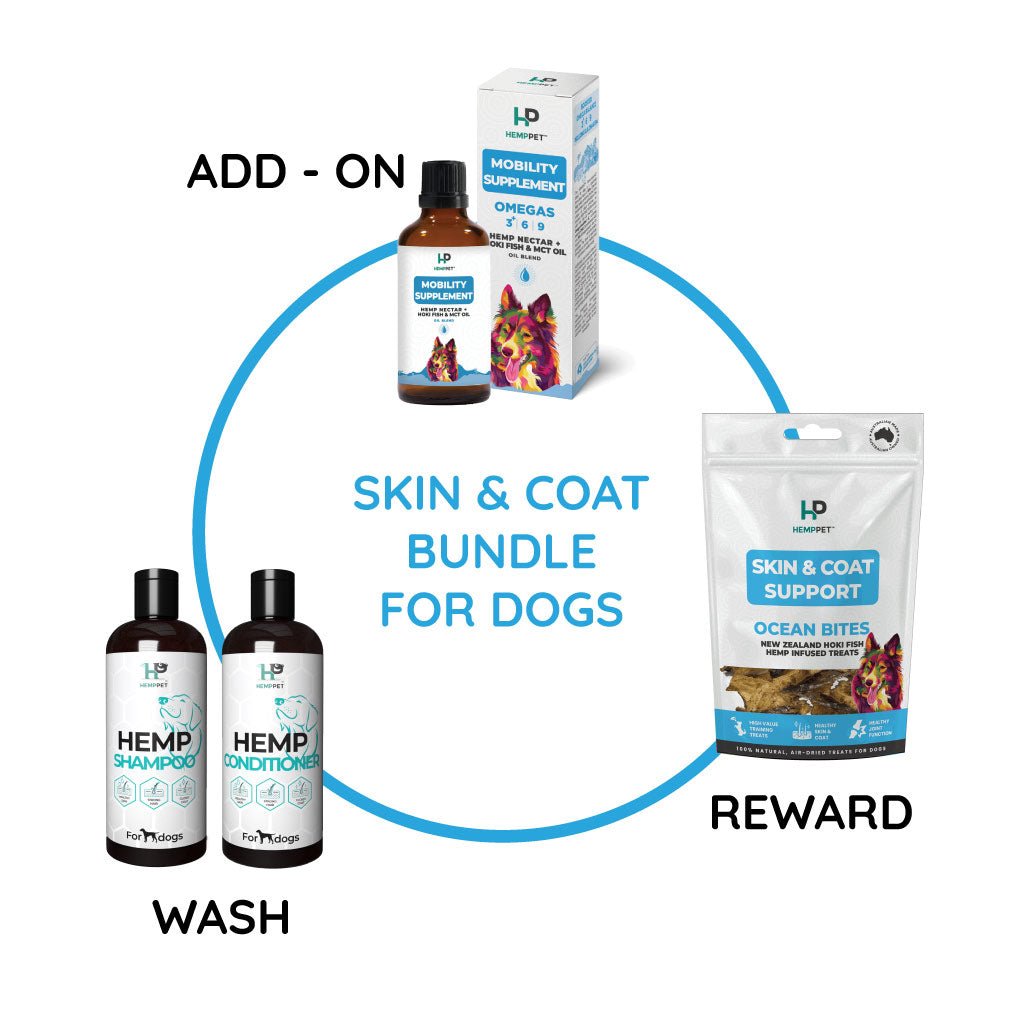 Skin & Coat Bundle for Dogs | Save with Bundle - HempPet.com.au