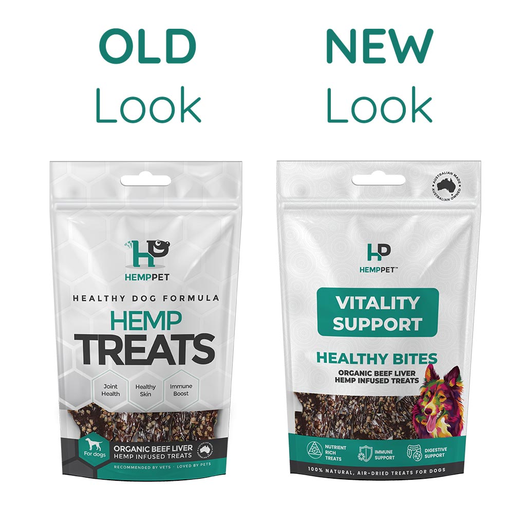 Vitality Support | Hemp Infused Organic Beef Liver Treats for Dogs 80g - HempPet.com.au